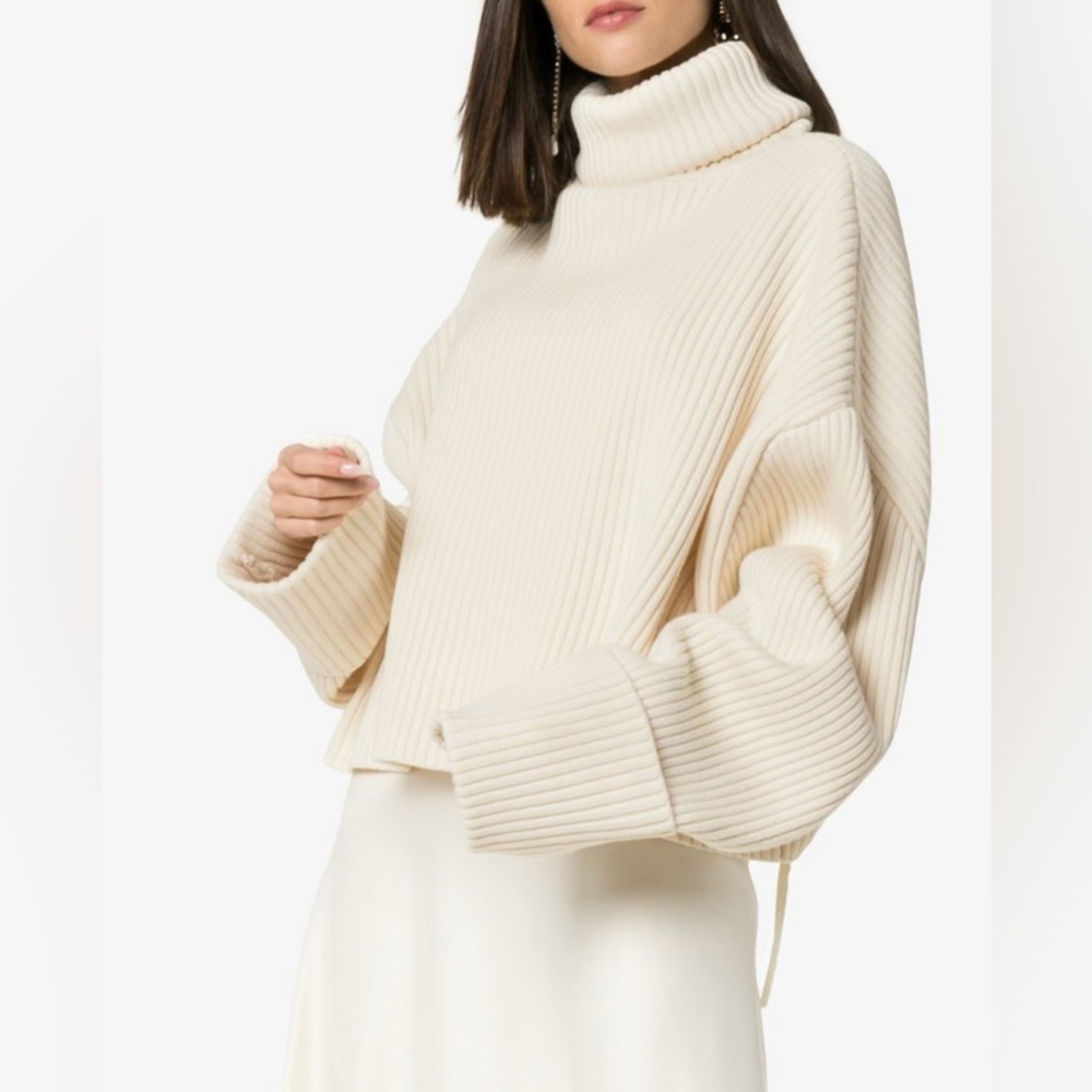 Solace London Nosara Extended Cuffed Sleeve Turtleneck Sweater US Size 6